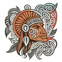 Taino inspired tribal tattoo design idea