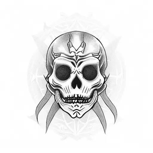 jester skeleton tattoo design idea