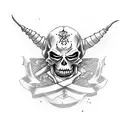 jester skeleton tattoo design idea