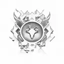 Impossible serenity typography tattoo design idea