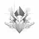 Impossible serenity typography tattoo design idea