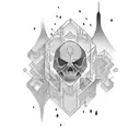 Impossible serenity typography tattoo design idea