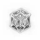 the word hustle incorporated with dice & lucky cards tattoo design idea