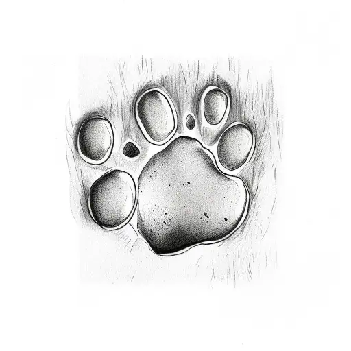 Pet's paw print tattoo design idea