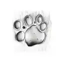 Pet's paw print tattoo design idea