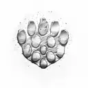 Pet's paw print tattoo design idea
