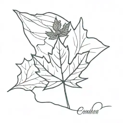 aerospace + family + Canada flag maple leaf tattoo design idea