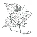 aerospace + family + Canada flag maple leaf tattoo design idea