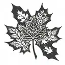 aerospace + family lover  + Canada flag maple leaf tattoo design idea