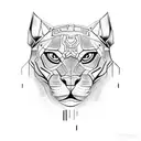 panther head large tattoo design idea