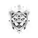 panther head large tattoo design idea