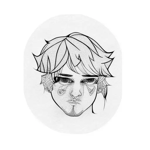 lil peep tattoo design idea