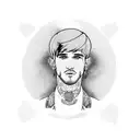 lil peep tattoo design idea