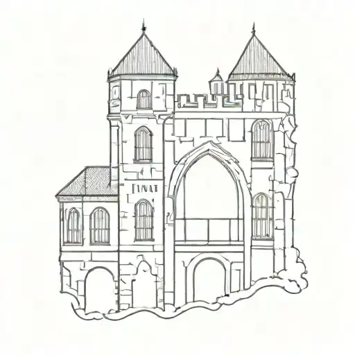 castle window design tattoo design idea