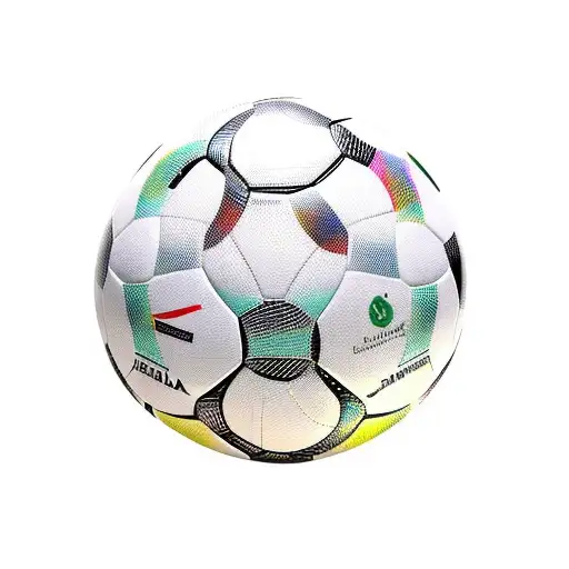 Jabulani World Cup soccer ball being scored in a soccer net  tattoo design idea
