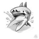 Jaws logo with golden doodle instead of the shark  tattoo design idea