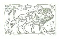 celtic with viking touches, taurus, stars on my birthday, my dad, my daughter, the forest, logging, lion tattoo design idea