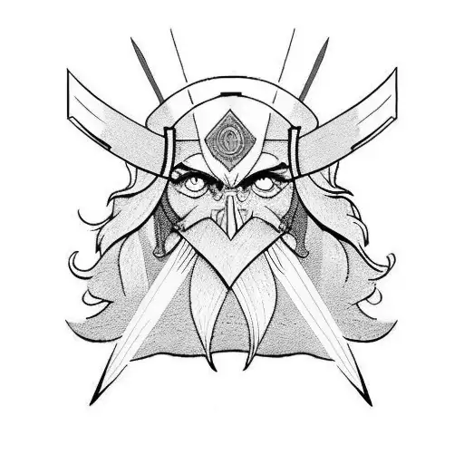 lord os the rings swords tattoo design idea