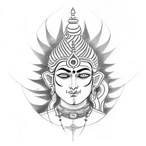 mahadev tattoo design idea