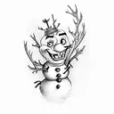 Olaf de oculos tattoo design idea