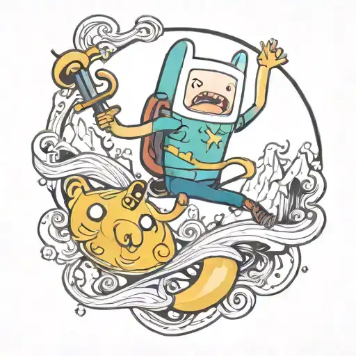 adventure time tattoo design idea