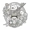 adventure time tattoo design idea