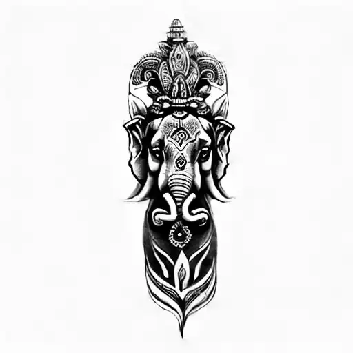 lord ganesha tattoo design idea