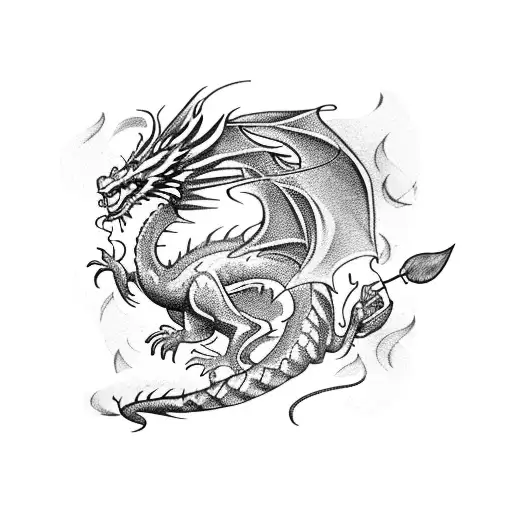 Tiger Dragon Tattoo Waterproof Male and Female Temporary Body Tattoo