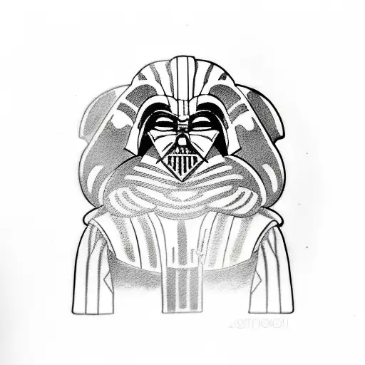Darth Vader Ahsoka tano  tattoo design idea