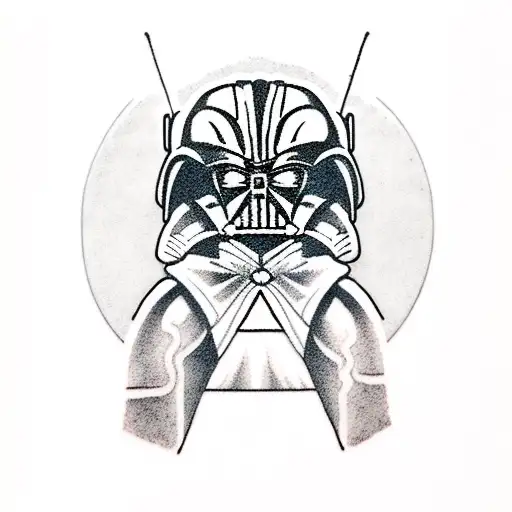 Darth Vader vs Ahsoka tano  tattoo design idea