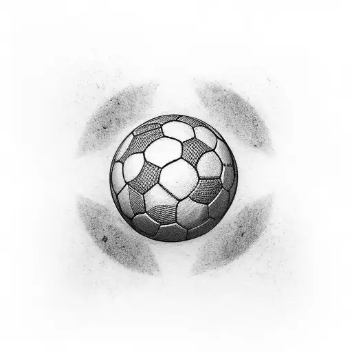 Create a tattoo of a soccer field with bricks as the grass tattoo design idea