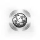 Create a tattoo of a soccer field with bricks as the grass tattoo design idea