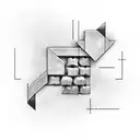 Create a tattoo of a soccer field with bricks as the grass tattoo design idea