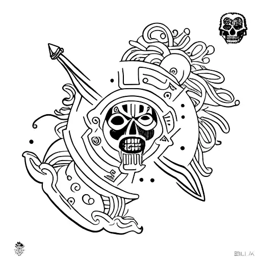 las dos caras del sombrero de Portgas D. Ace uno encima de otro  tattoo design idea