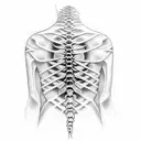 scoliosis spine tattoo design idea
