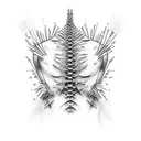  scoliosis spine tattoo design idea