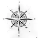 Compass tattoo with mountains and black Lotus from magic the gathering  tattoo design idea