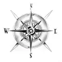 Compass tattoo with mountains and black Lotus from magic the gathering  tattoo design idea