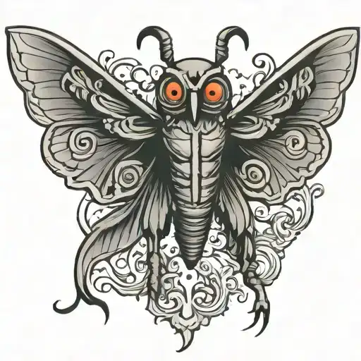 mothman tattoo design idea