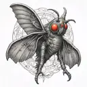 mothman tattoo design idea