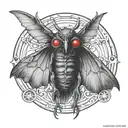 mothman tattoo design idea