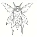 mothman tattoo design idea