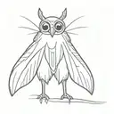 mothman tattoo design idea