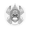Orangutans tattoo design idea