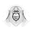 Orangutans tattoo design idea