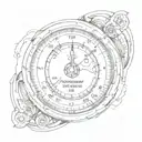 Car speedometer tattoo design idea