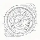 Car speedometer tattoo design idea