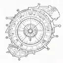 Car speedometer tattoo design idea