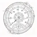 Car speedometer tattoo design idea