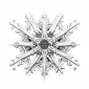 decaying snowflake tattoo design idea